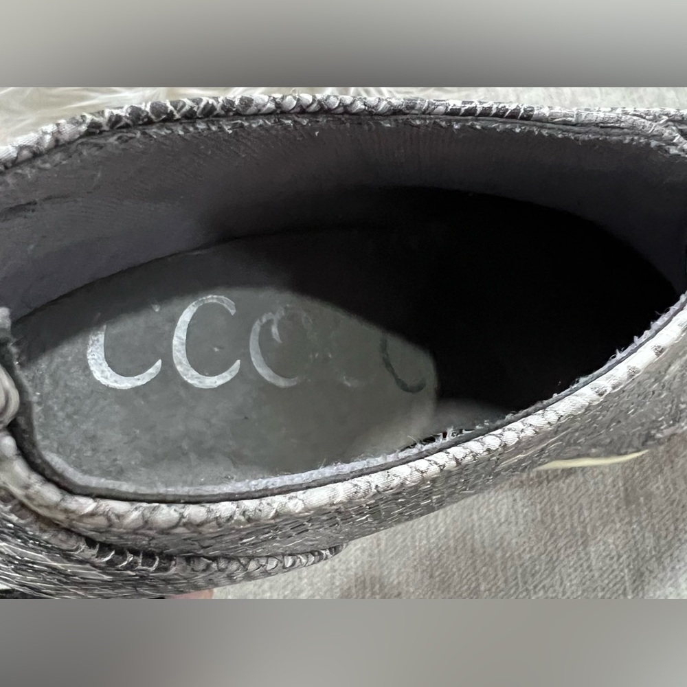 Ccocci Gray Snakeskin Print Wedge Sneakers Shoes size 8 - Picture 5 of 6